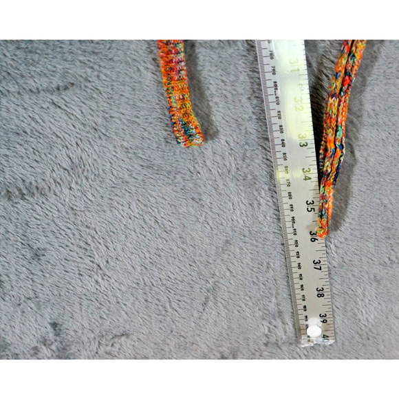 Coastal Grandmother Multicolor Crochet Knit Cardigan S Artisan Hand Dyed - Picture 6 of 11